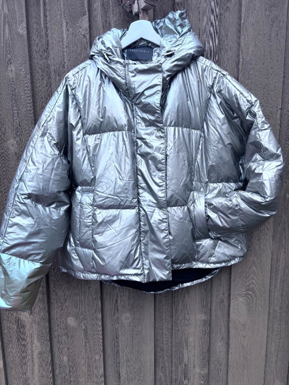 Babypowder Womens Silver down coat